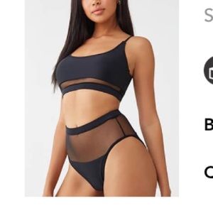 Forever 21 Sheer Mesh Bikini Set